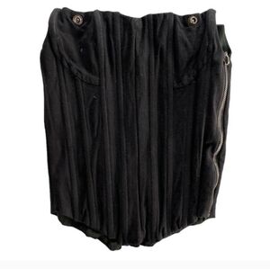 Boys Lie Corset Top Womens Small Black Boned Bodice Underbust